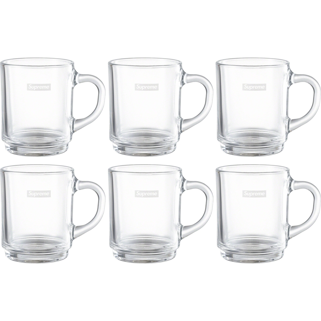 Details on Supreme Duralex Glass Mugs (Set of 6) Clear from spring summer
                                                    2023 (Price is $58)