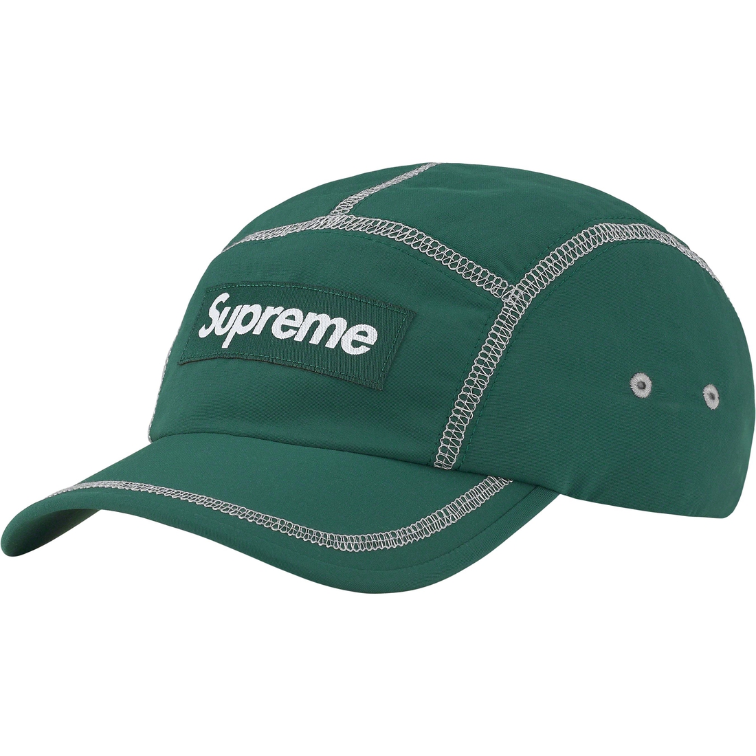 Details on Reflective Stitch Camp Cap Dark Green from spring summer
                                                    2023 (Price is $54)
