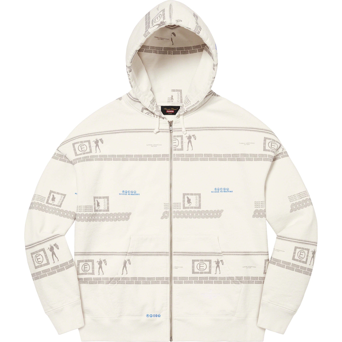 Details on Supreme UNDERCOVER Zip Up Hooded Sweatshirt Stone from spring summer
                                                    2023 (Price is $188)