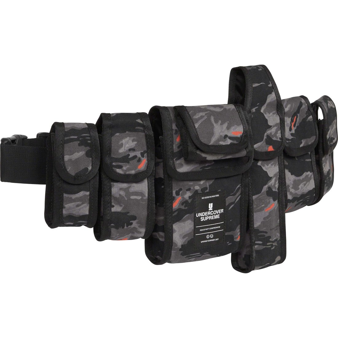 Details on Supreme UNDERCOVER Belt Waist Bag Black Camo from spring summer
                                                    2023 (Price is $138)