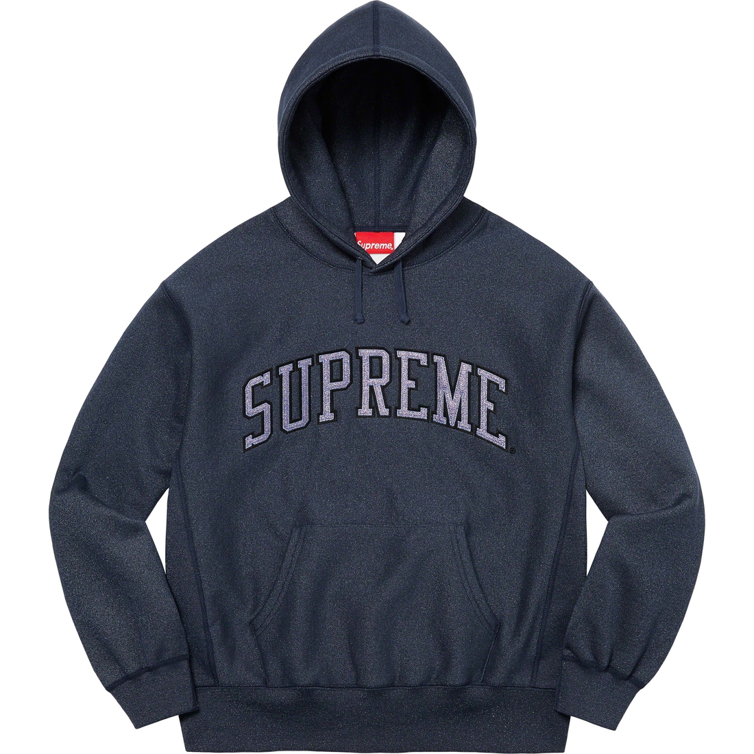 Details on Glitter Arc Hooded Sweatshirt Navy from spring summer
                                                    2023 (Price is $168)
