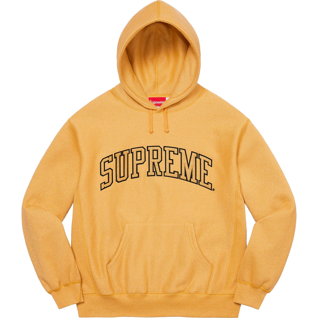 Details on Glitter Arc Hooded Sweatshirt Gold from spring summer
                                                    2023 (Price is $168)
