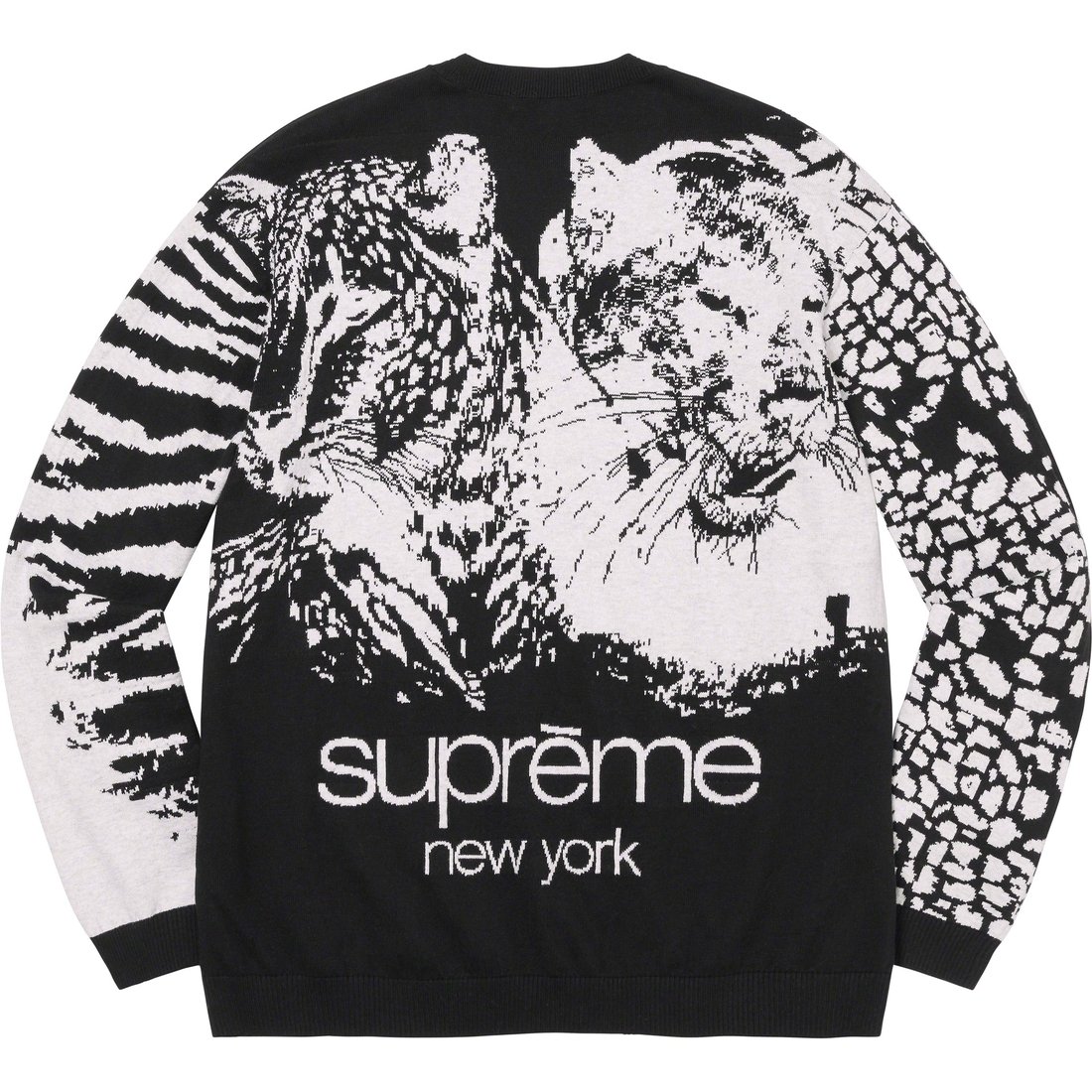 白黒 L supreme New York Sweater