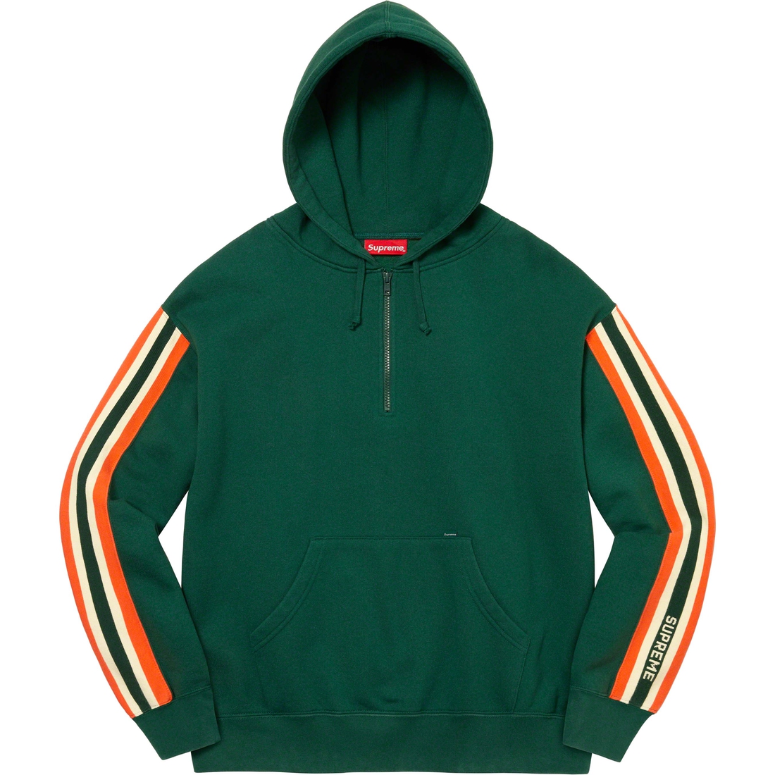 Details on Half Zip Hooded Sweatshirt Dark Green from spring summer
                                                    2023 (Price is $158)