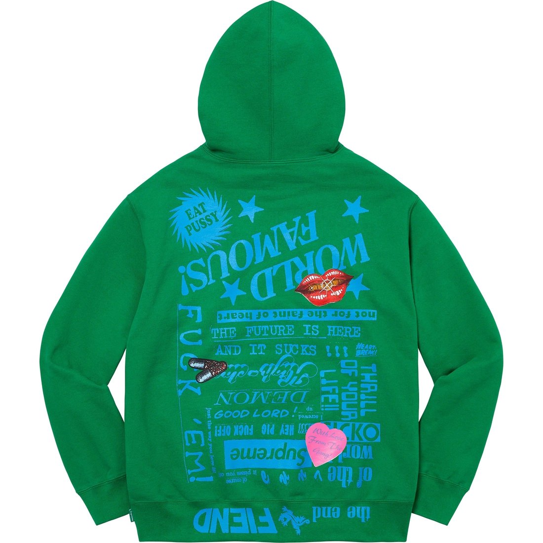 Details on Fiend Hooded Sweatshirt Green from spring summer
                                                    2023 (Price is $168)