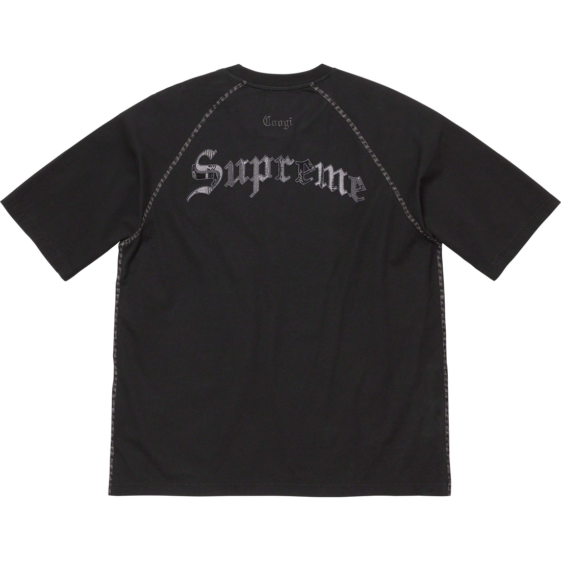 Details on Supreme Coogi Raglan S S Top Black from spring summer
                                                    2023 (Price is $110)