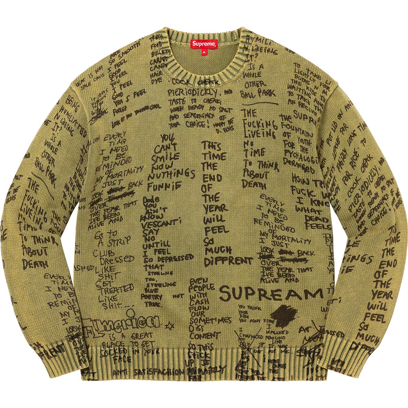 Supreme Gonz Poems Sweater "Olive"