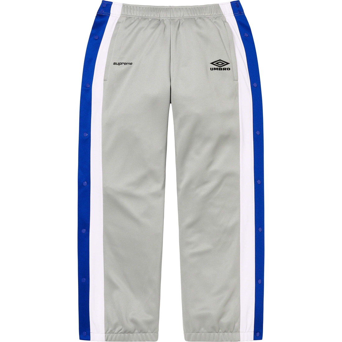 Details on Supreme Umbro Break-Away Track Pant Light Grey from spring summer
                                                    2023 (Price is $168)