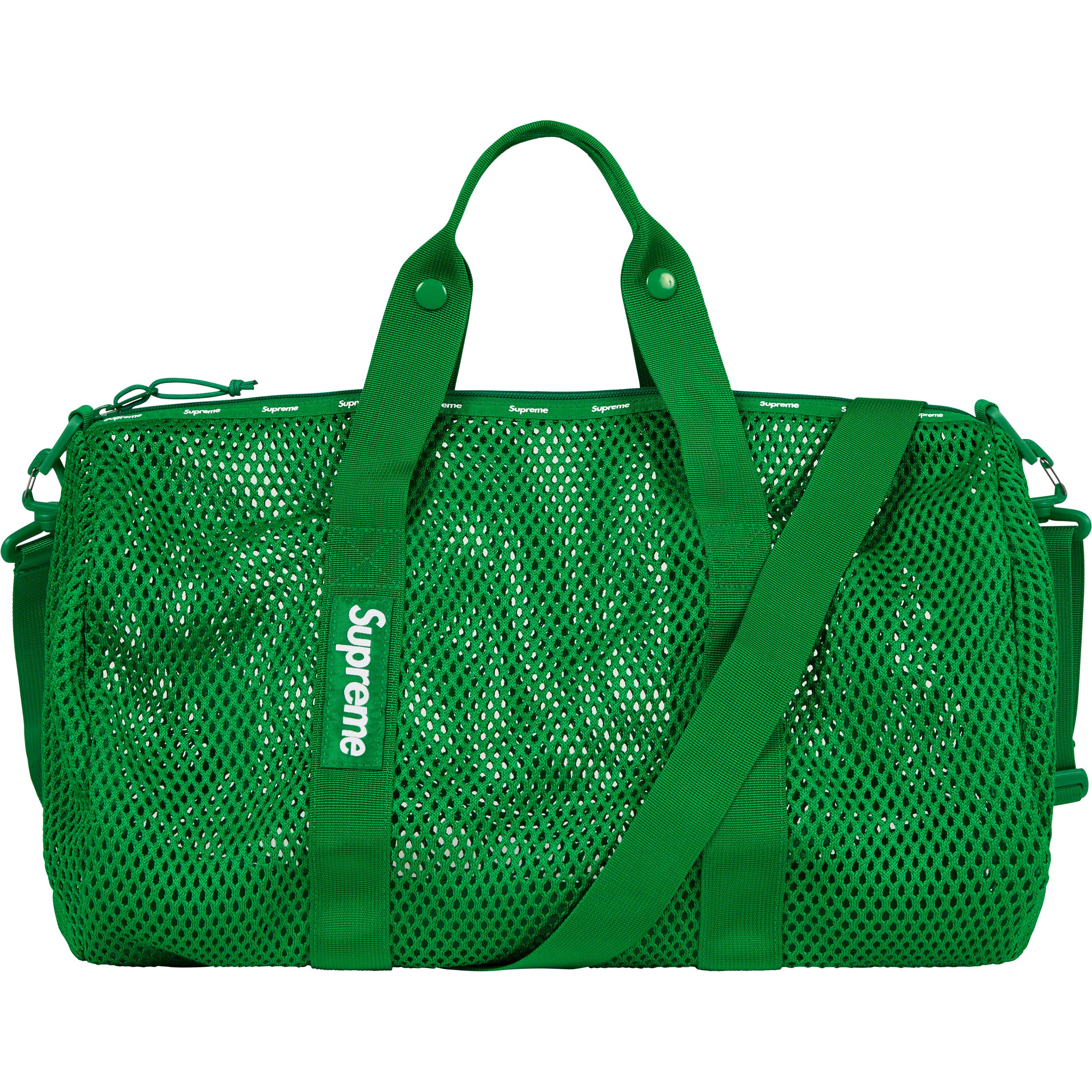 supreme mesh duffle bag レオパード 未使用 ステッカー付 - バッグ