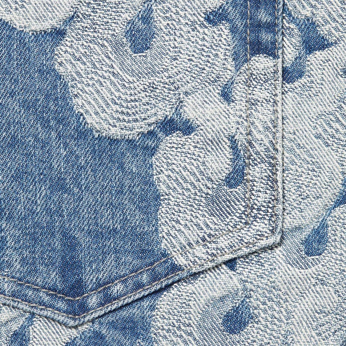 Details on Flames Jacquard Baggy Denim Short Washed Indigo from spring summer
                                                    2023 (Price is $148)