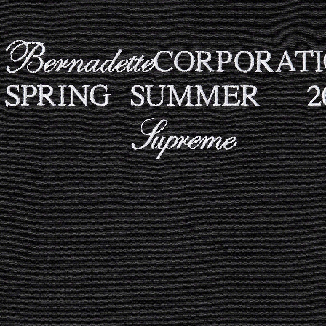 Details on Supreme Bernadette Corporation Track Jacket Black from spring summer
                                                    2023 (Price is $188)