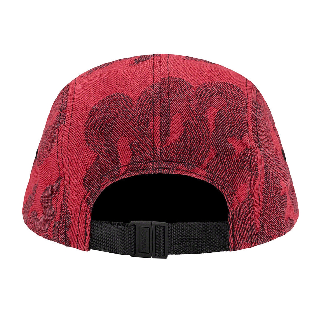Details on Flames Jacquard Denim Camp Cap Washed Red from spring summer
                                                    2023 (Price is $48)