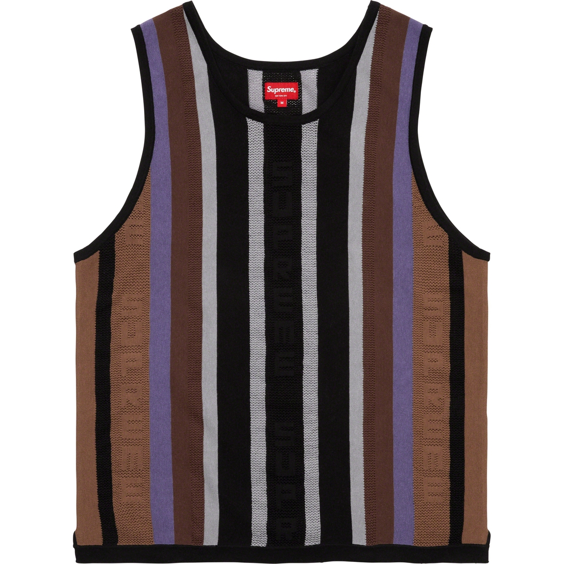 Details on Knit Stripe Tank Top Black from spring summer
                                                    2023 (Price is $118)