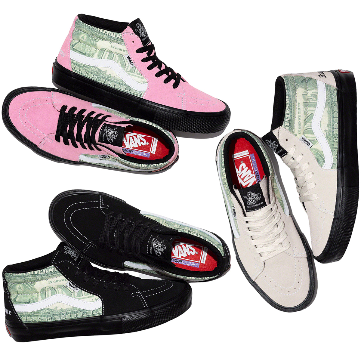 Vans Skate Grosso Mid Supreme Dollar Pink