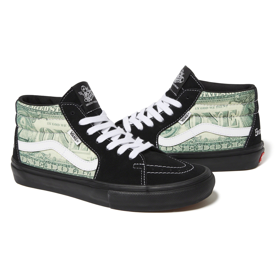 Details on Supreme  Vans Dollar Skate Grosso Mid Black from spring summer
                                                    2023 (Price is $110)