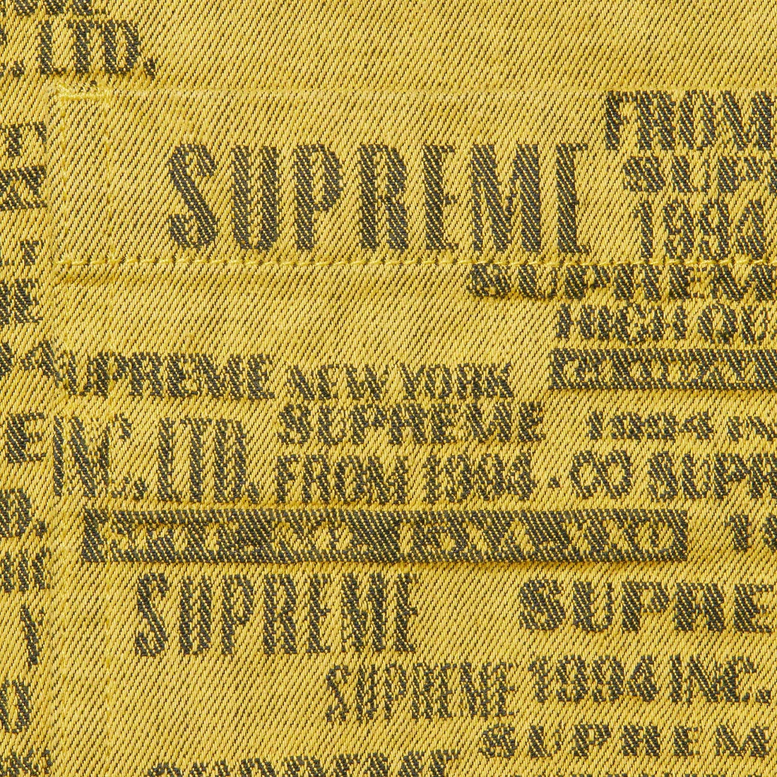 Details on Trademark Jacquard Denim Shirt Washed Yellow from spring summer
                                                    2023 (Price is $148)