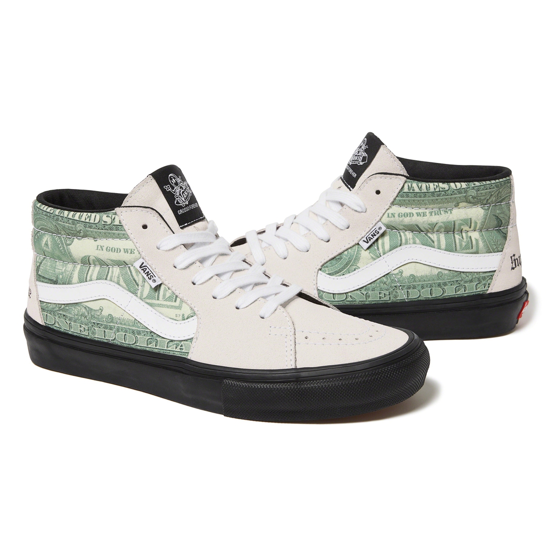 Details on Supreme  Vans Dollar Skate Grosso Mid White from spring summer
                                                    2023 (Price is $110)