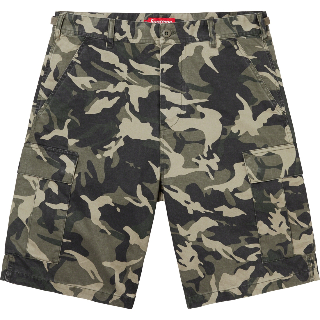 Details on Cargo Short Olive Camo from spring summer
                                                    2023 (Price is $138)