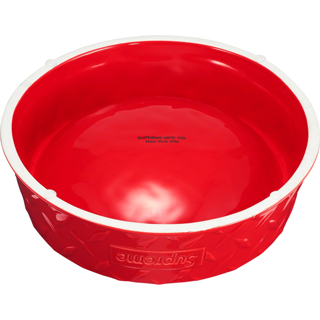 Details on Diamond Plate Dog Bowl Red from spring summer
                                                    2023 (Price is $48)