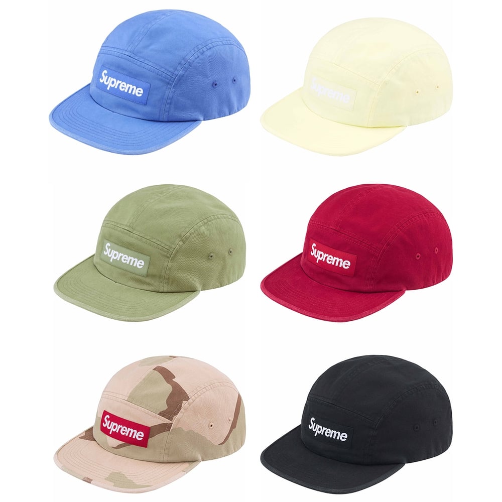 Supreme Washed Chino Twill Camp Cap releasing on Week 16 for spring summer 2024
