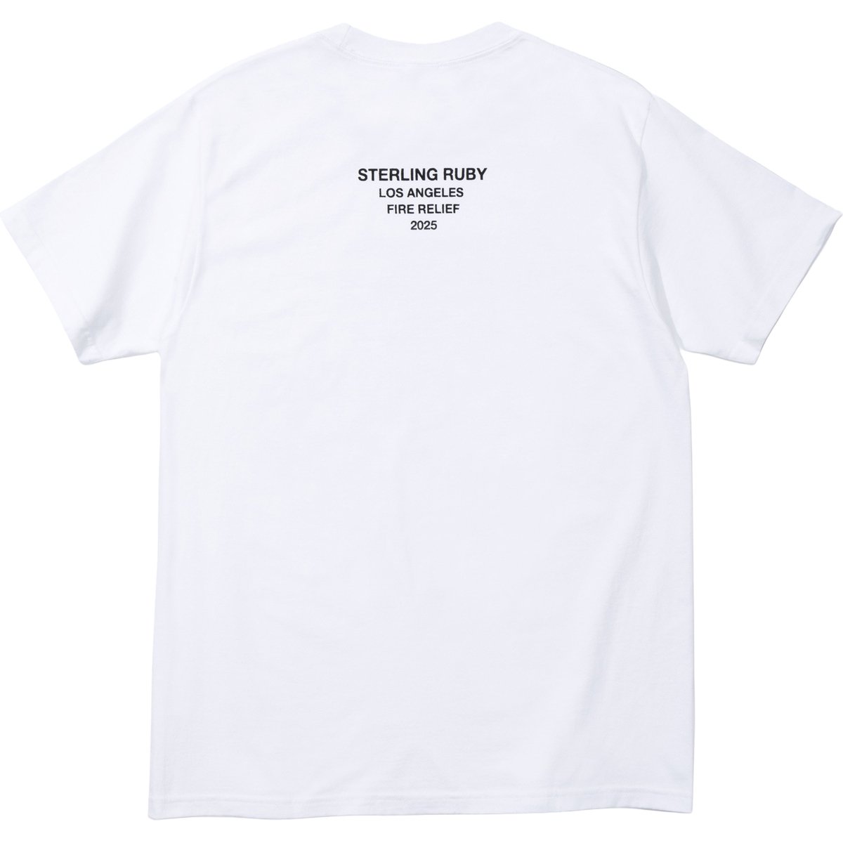 Details on Los Angeles Fire Relief Box Logo Tee White - Back from spring summer
                                                    2025 (Price is $54)