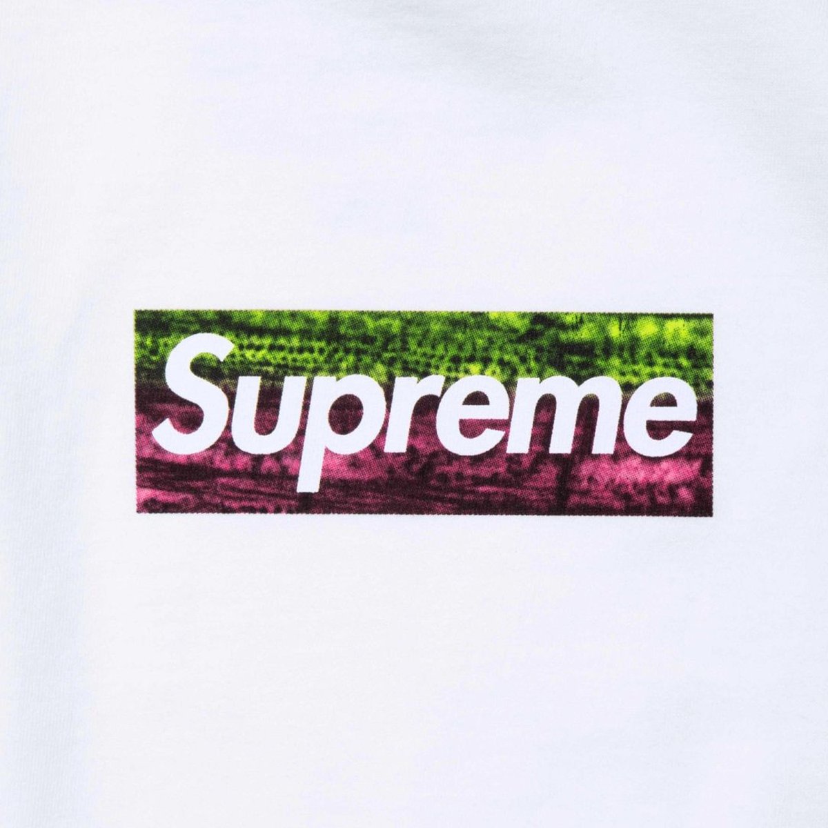 Details on Los Angeles Fire Relief Box Logo Tee White - Detail from spring summer
                                                    2025 (Price is $54)