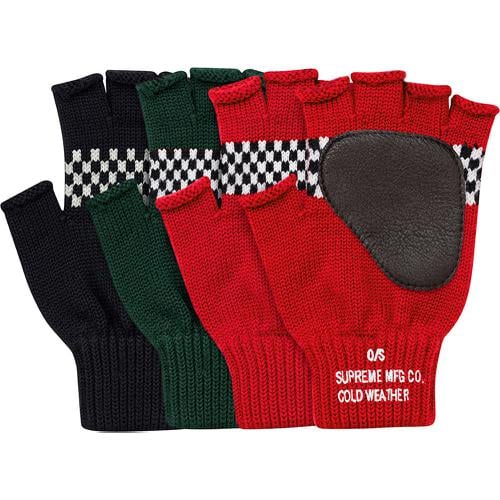 Supreme Checkered Fingerless Gloves for fall winter 12 season