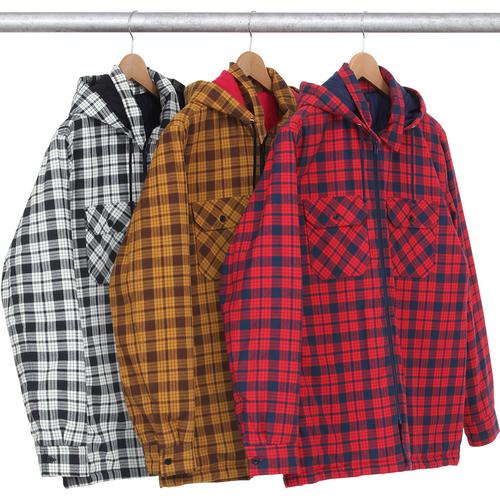 Supreme Quilted Zip Flannel Shirt for fall winter 14 season