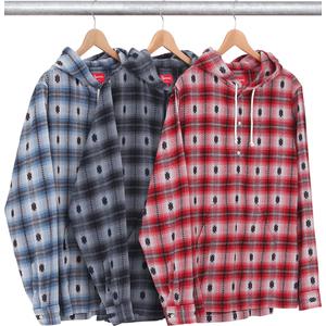 supreme hooded shadow plaid shirt