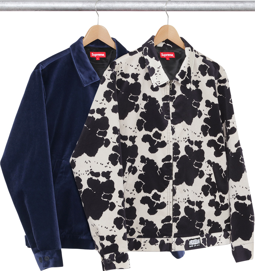 24,000円supreme velveteen work jacket cow 15a/w