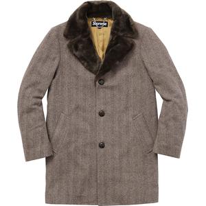 Fur Collar Tweed Coat - fall winter 2015 - Supreme