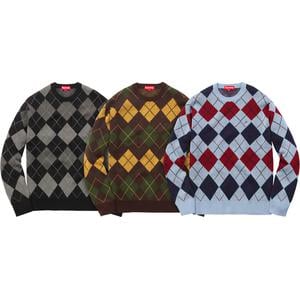 supreme argyle sweater