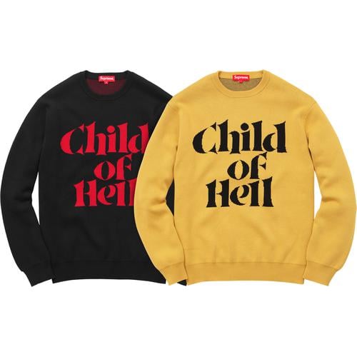 Details on Child of Hell Sweater from fall winter
                                            2015