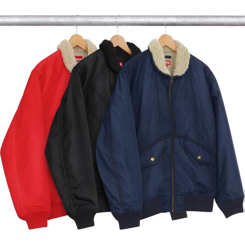 Supreme Quilted Nylon Tanker Jacket for fall winter 16 season