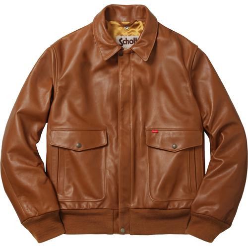 Details on Supreme Schott Leather A-2 Flight Jacket None from fall winter
                                                    2016