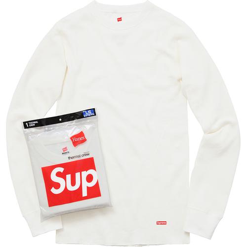 Supreme Supreme Hanes Thermal Crew (1 Pack) released during fall winter 17 season