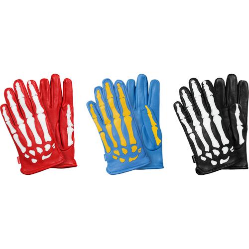 Supreme Supreme Vanson Leather X-Ray Gloves released during fall winter 17 season