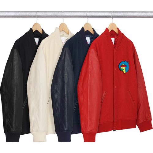 Details on Gonz Ramm Varsity Jacket from fall winter
                                            2017 (Price is $398)
