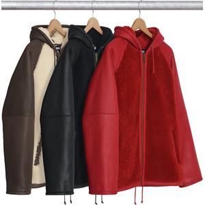 supreme reversed shearling hooded jacket