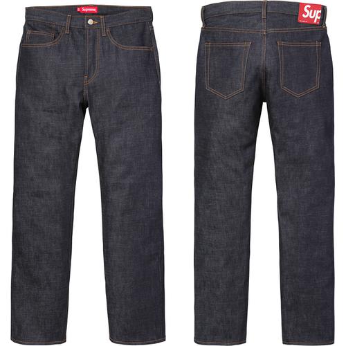 Supreme Rigid Slim Jeans released during fall winter 17 season
