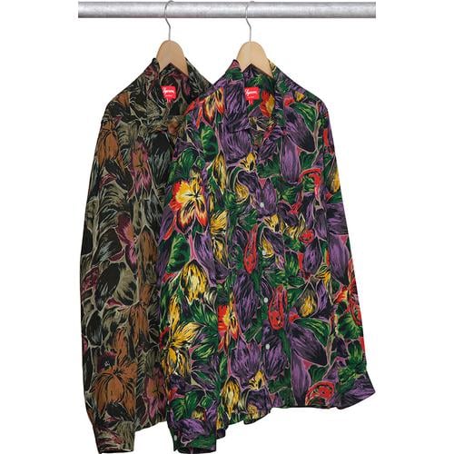 Supreme Painted Floral Rayon Shirt for fall winter 17 season