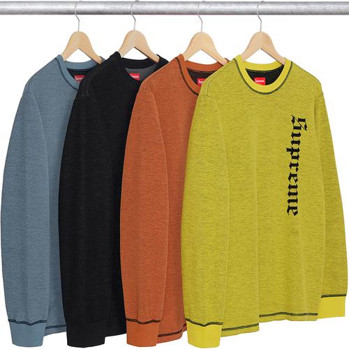 Supreme Reverse Terry L S Top releasing on Week 9 for fall winter 2017