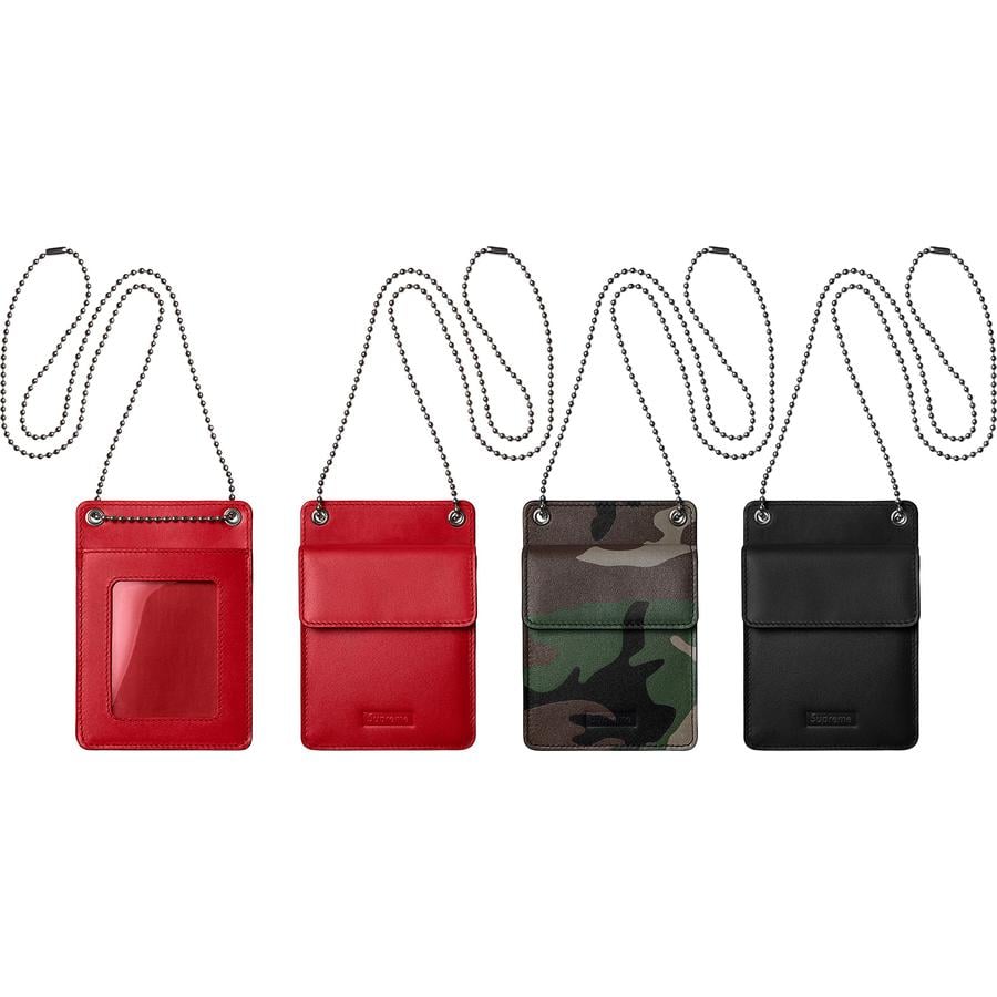 Leather ID Holder + Wallet - fall winter 2018 - Supreme