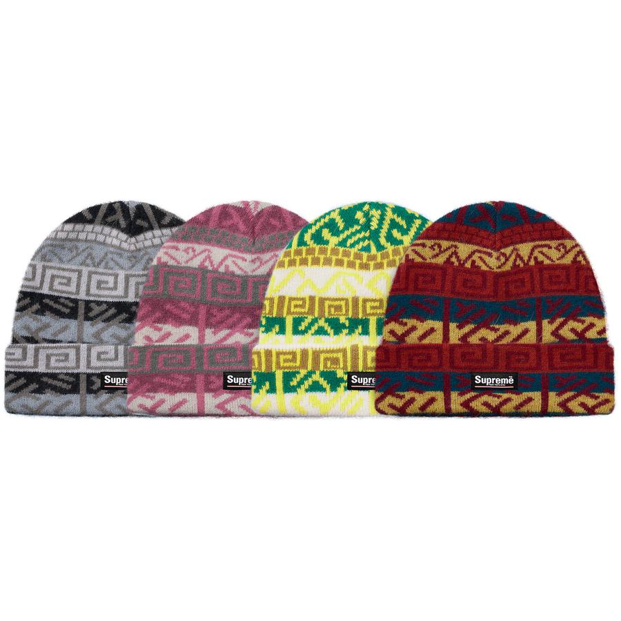 Supreme Brushed Pattern Beanie released during fall winter 18 season