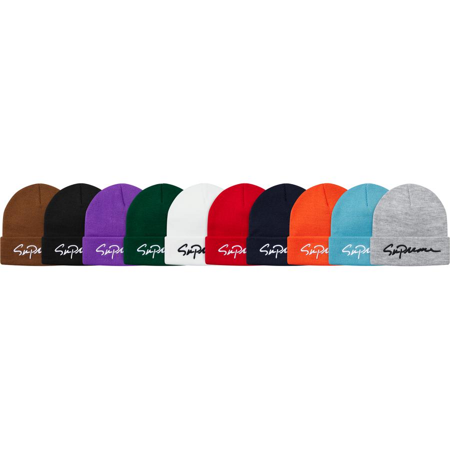 Supreme Classic Script Beanie releasing on Week 11 for fall winter 2018