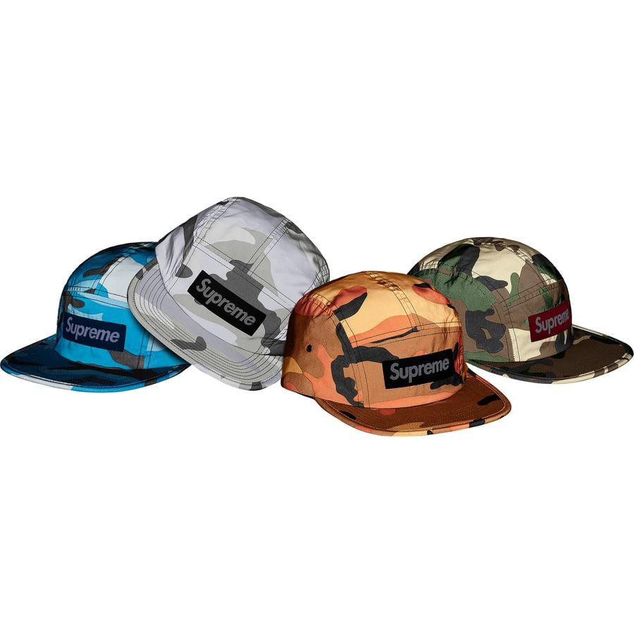 Supreme Reflective Camo Camp Cap releasing on Week 0 for fall winter 2018