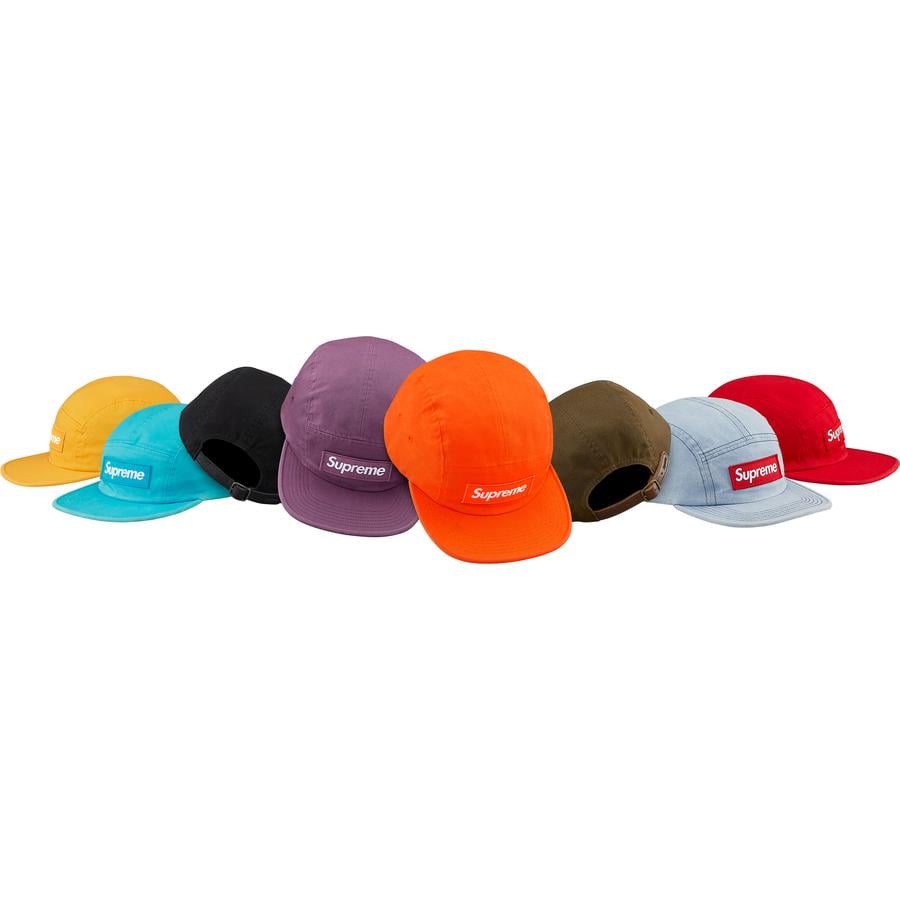 Supreme Washed Chino Twill Camp Cap released during fall winter 18 season