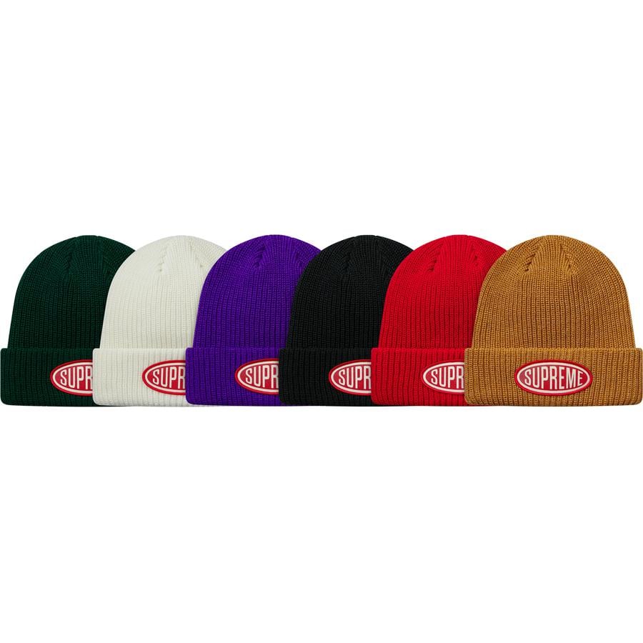 Supreme Oval Patch Beanie released during fall winter 18 season