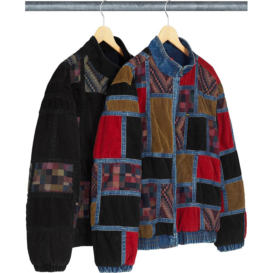 Details on Corduroy Patchwork Denim Jacket from fall winter
                                            2018 (Price is $238)