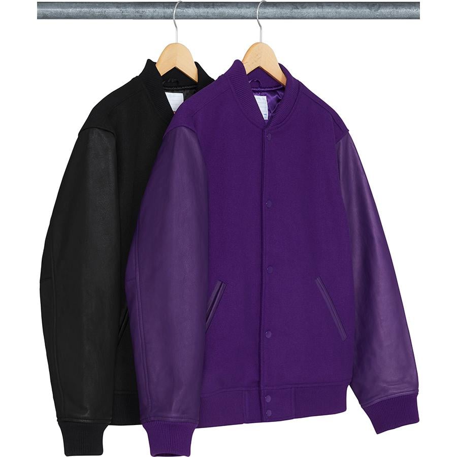 Details on Motion Logo Varsity Jacket from fall winter
                                            2018 (Price is $398)